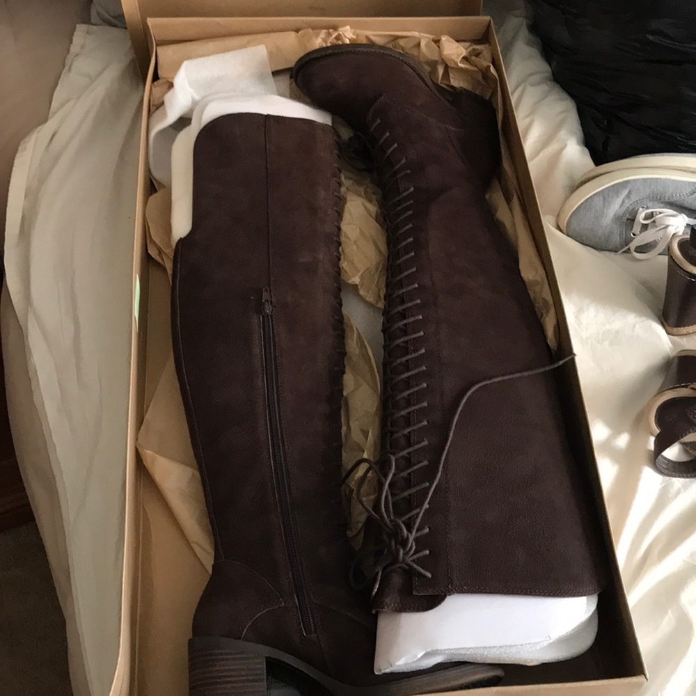 Thigh high lucky brand boots